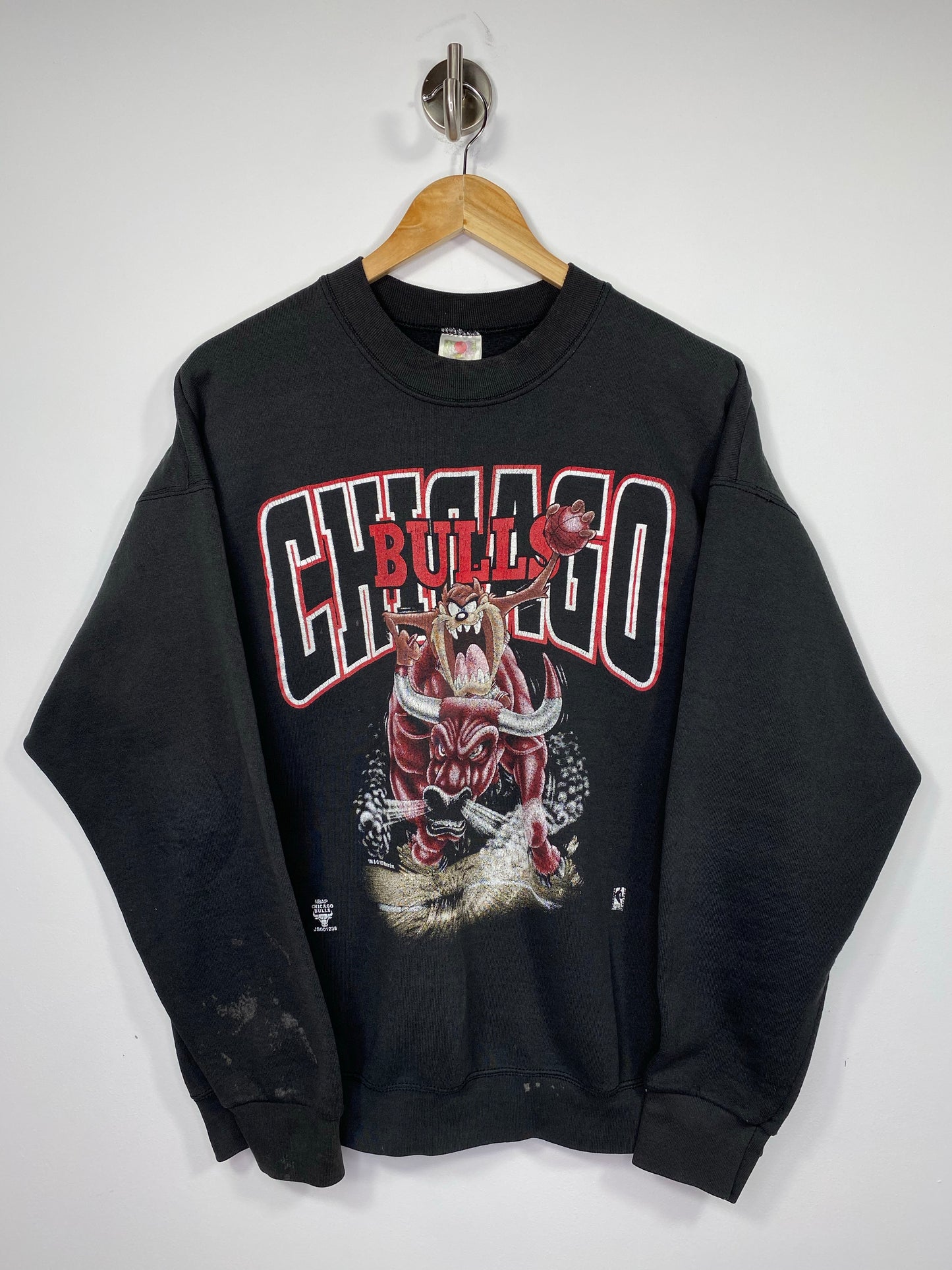 90's TAZ x CHICAGO BULLS Made in USA Vintage NBA Sweat-Shirt / 5099