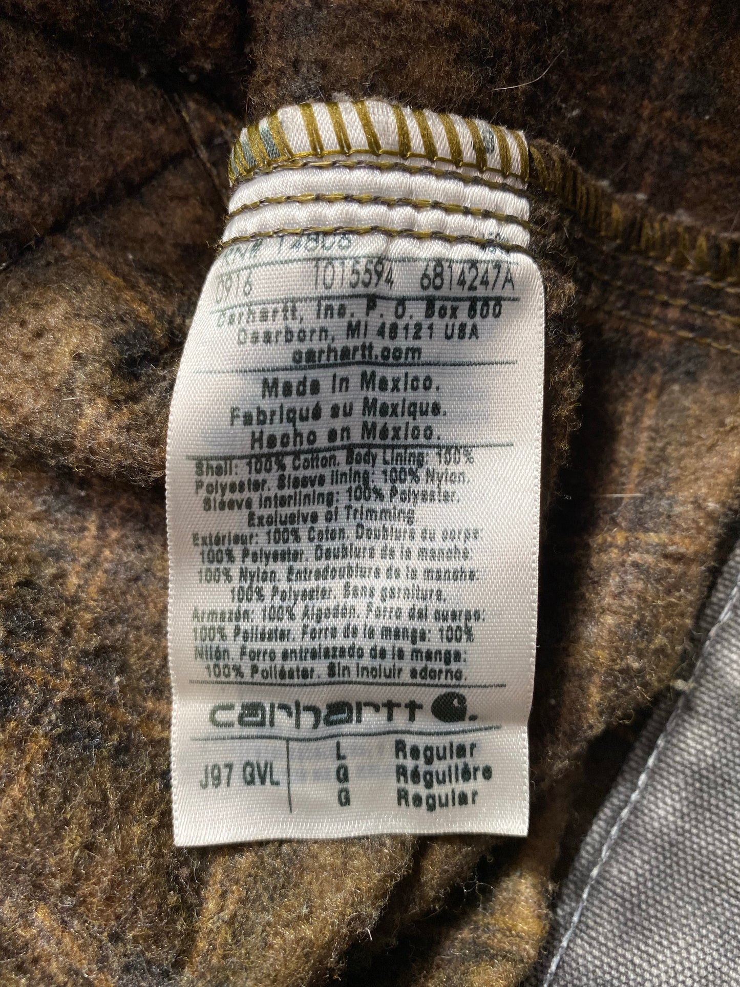 Vintage CARHARTT Size L Zip Up Sweat-shirt Jacket / K8266