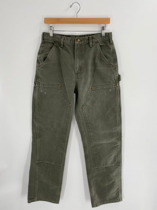 Vintage CARHARTT Size W29xL31.5 Double Knee Duck Pants / A1087