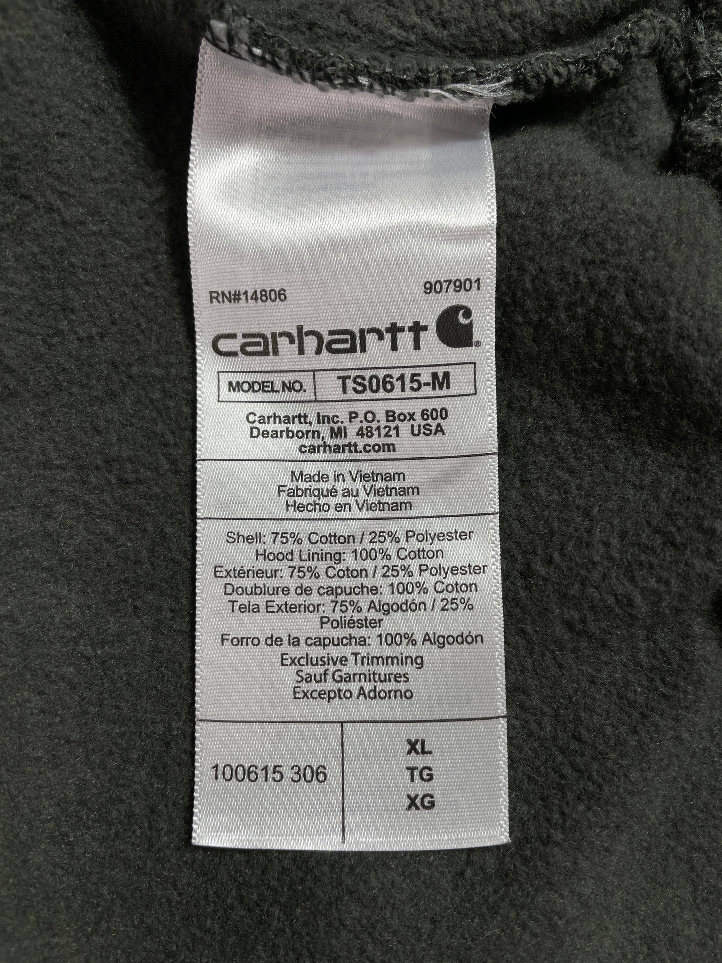 Vintage CARHARTT Size XL Hoodie Sweat-Shirt / E3061S
