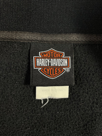 Vintage HARLEY DAVIDSON Size L Half Zip-up Fleece / A8567