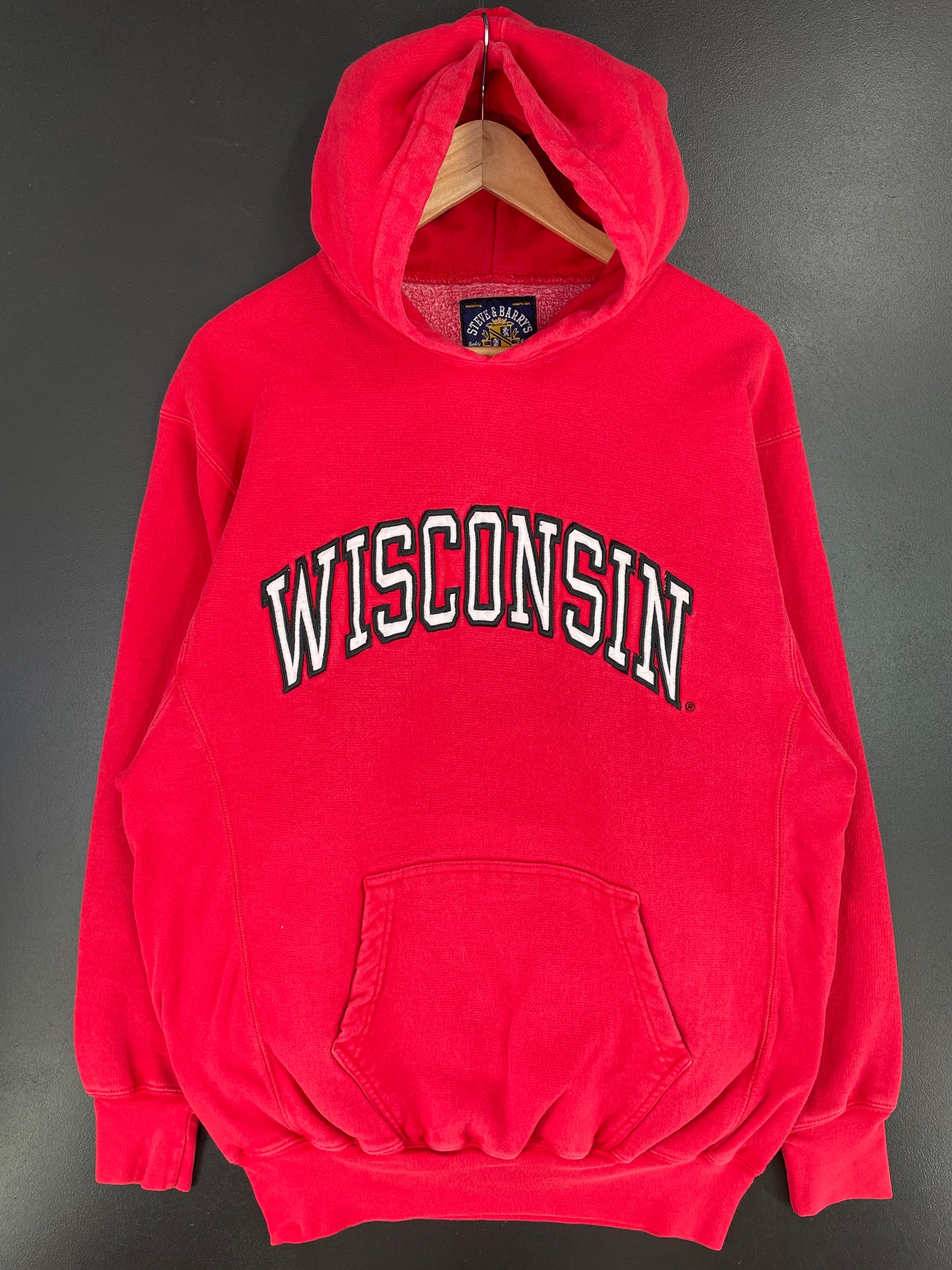 Vintage WISCONSIN Size L College Hoodie Sweat-shirt / A9791