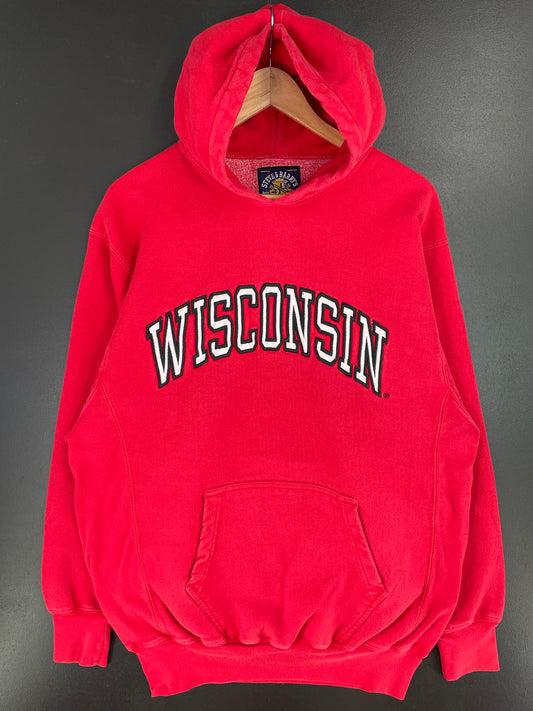 Vintage WISCONSIN Size L College Hoodie Sweat-shirt / A9791