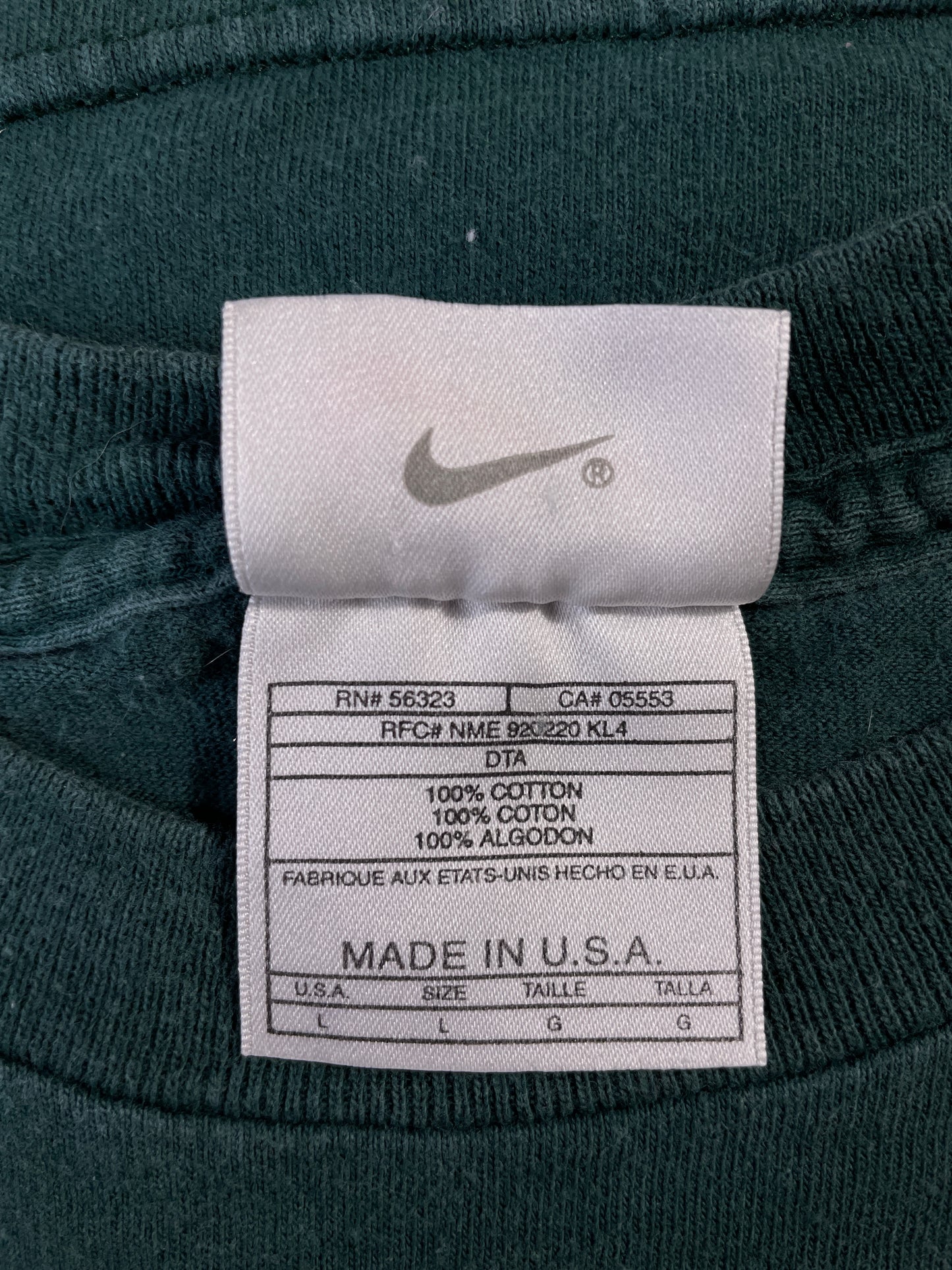 90's NIKE Made in USA Size L Vintage T-Shirt / E1545T