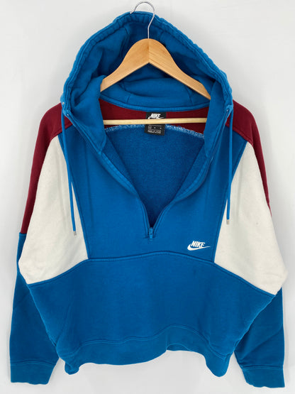 00' NIKE Size M Vintage Hoodie Half Zip-up Sweat-shirt / K7836