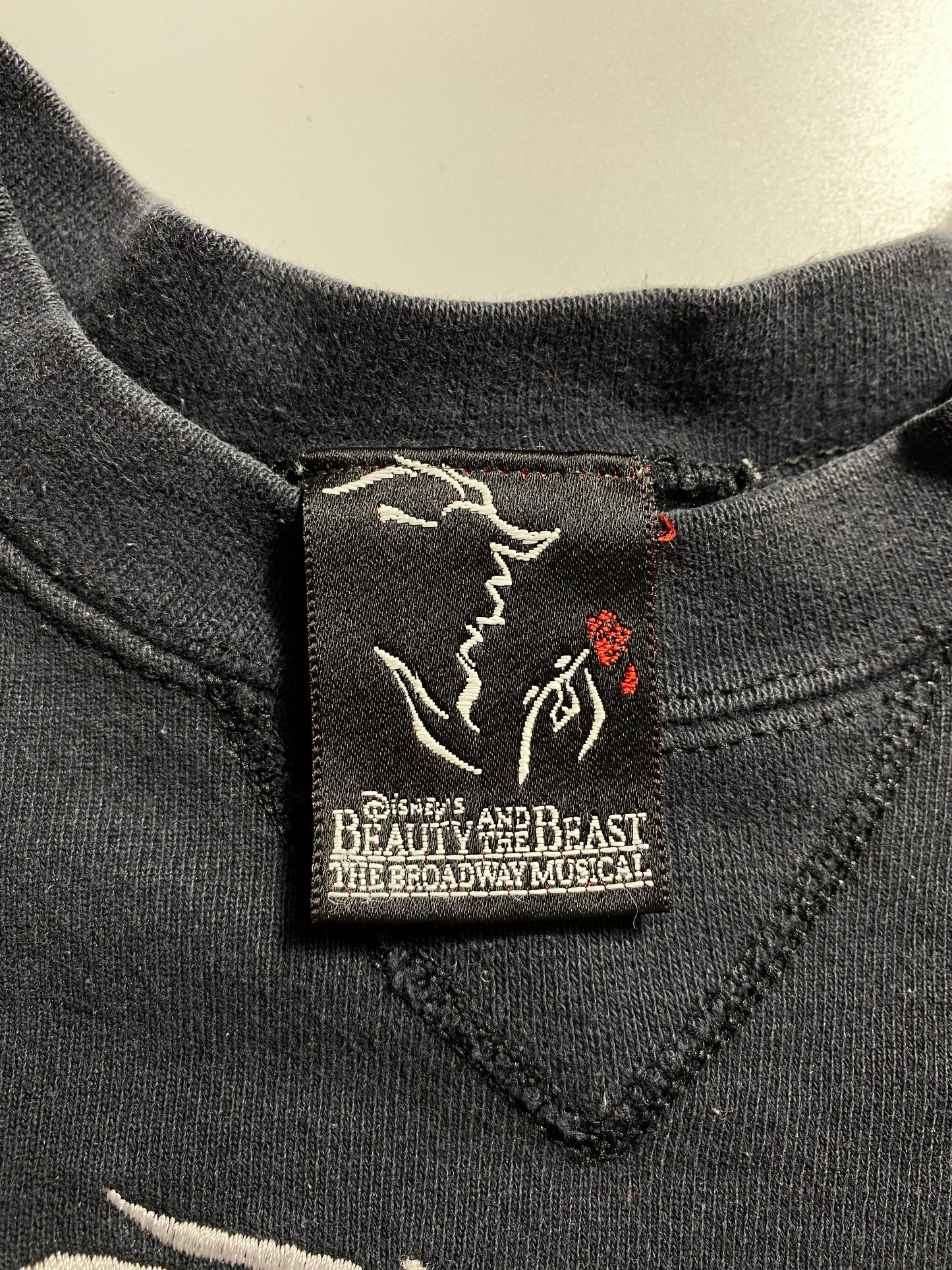 90's DISNEY BEAUTY AND BEAST Made in USA Size L Vintage Sweat-shirt / K7033