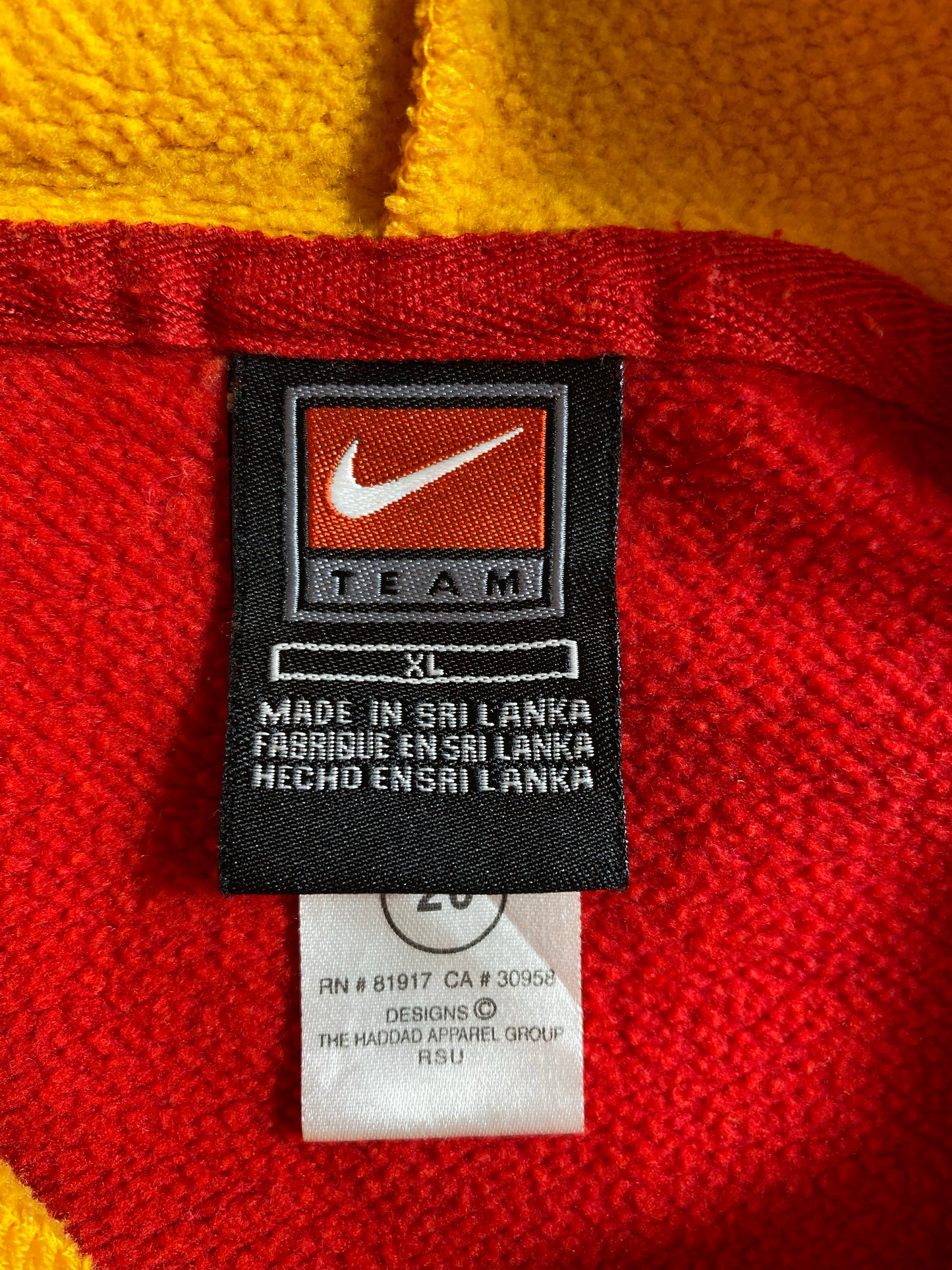 00’ NIKE IOWA STATE CYCLONES Size XL Vintage College Hoodie Sweat Shirts/ K5094