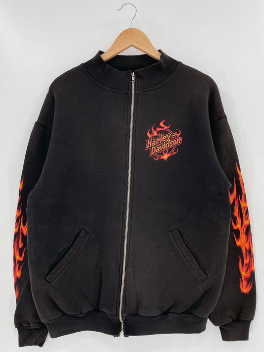 2000 HARLEY DAVIDSON Size No Tag (Approx.XL) Vintage Zip Uo Sweat-Shirt / K6315