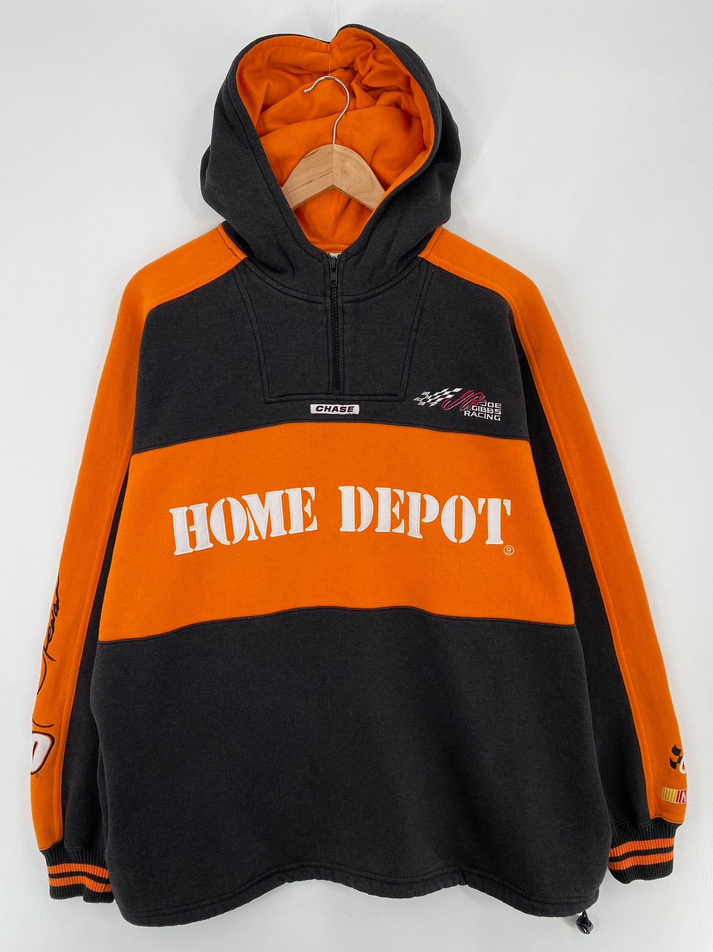 Vintage NASCAR CHASE HOME DEPOT Size L Hoodie Sweat-Shirt / E1407S