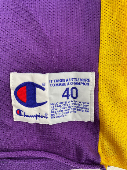 00' CHAMPION x LOS ANGELES LAKERS SHAQUILLE O'NEAL Size 40 M Vintage NBA Jersey / A5456