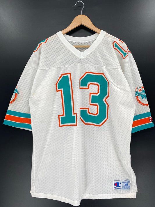 90’s Champion x MIAMI DOLPHINS MADE IN USA Size 48 NFL Game Shirt / A9986