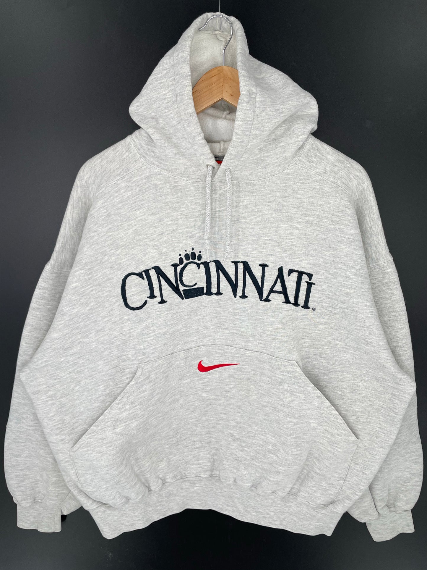 90’s NIKE CINCINNATI Size L Vintage College Hoodie Sweat-shirt / K9144