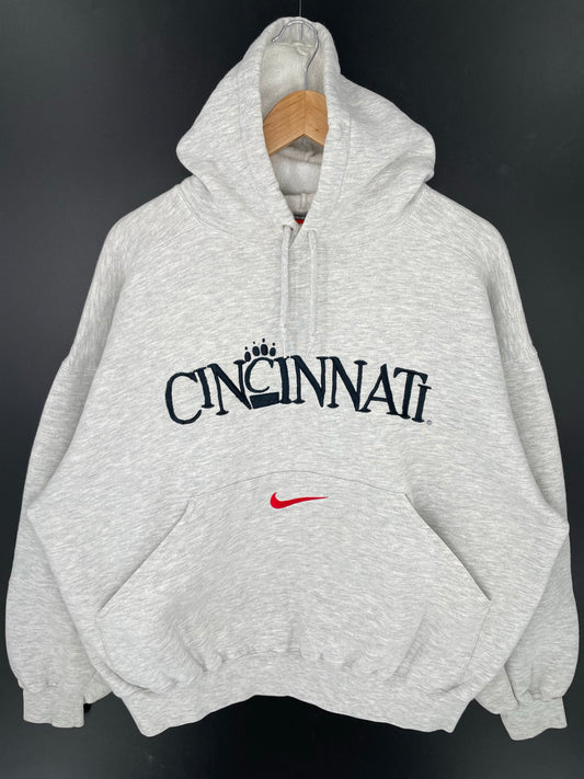 90’s NIKE CINCINNATI Size L Vintage College Hoodie Sweat-shirt / K9144