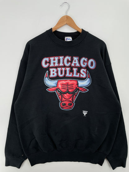 90's CHICAGO BULLS Made in USA Size XL Vintage NBA Sweat shirt / A8575
