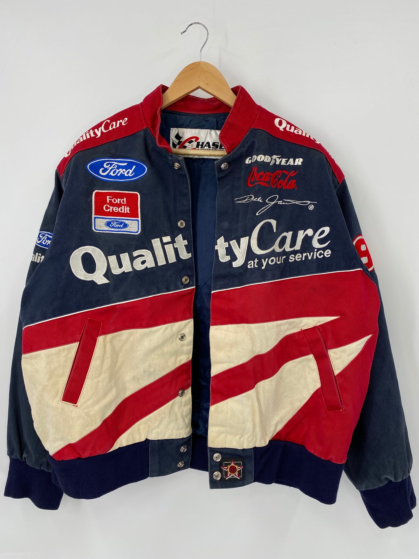 Vintage FORD x DALE JARRETT Size No Tag (Approx.M) Racing Jacket / K4838