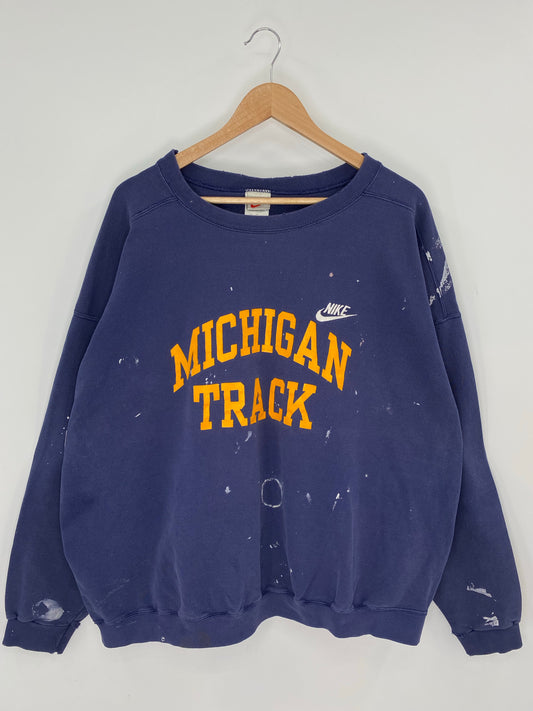 90’s NIKE MICHIGAN TRACK Size XXL Vintage College Sweat shirt / K8350