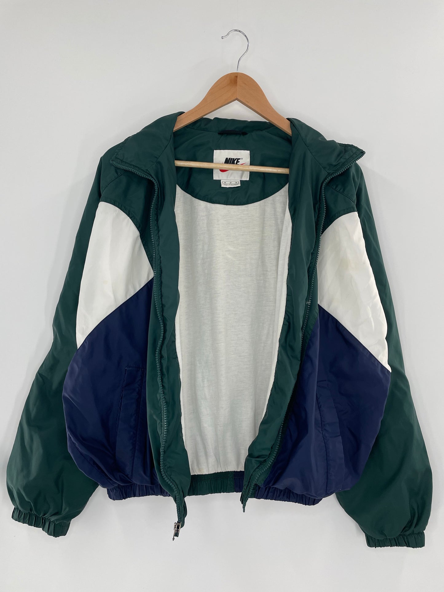 90's NIKE Size M Vintage Zip-up Nylon Jacket / K5344