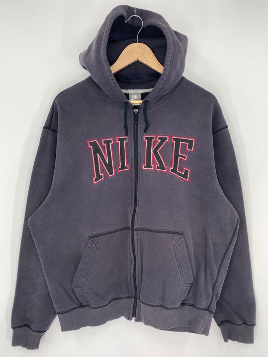 00' NIKE Size L Vintage Zip Up Hoodie Sweat-Shirts/ A184
