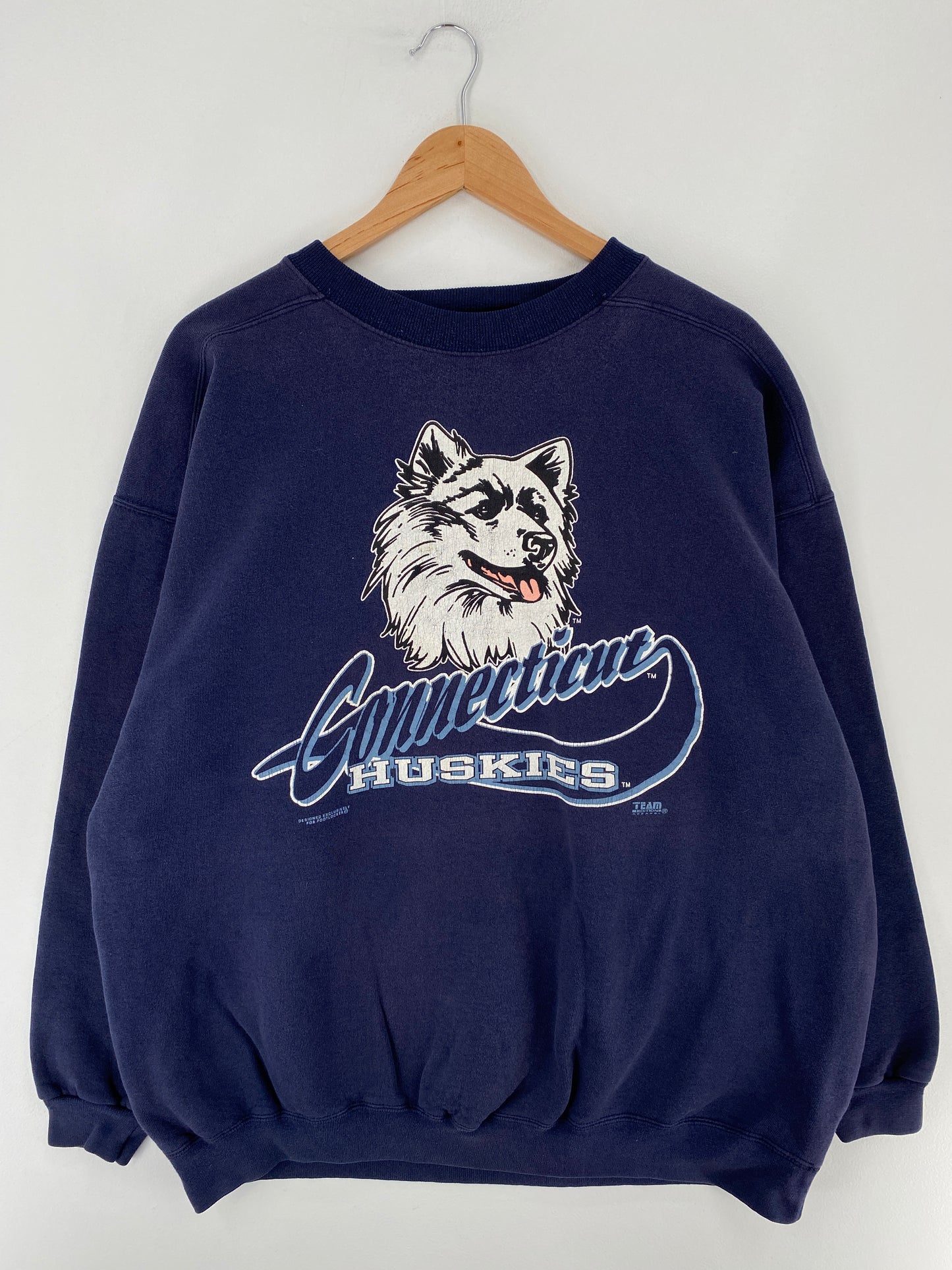 90's CONNECTICUT HUSKIES Made in USA Size XXL Vintage College Sweat-Shirt / E6163S