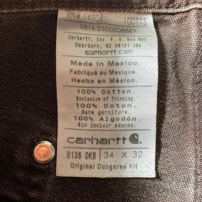 Vintage CARHARTT Size W34xL29.5 Double Knee Pants / A5689