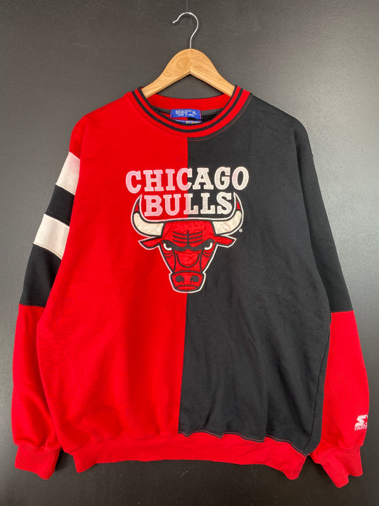 90's STARTER x CHICAGO BULLS Size XL Vintage NBA Sweat-Shirt / A8445