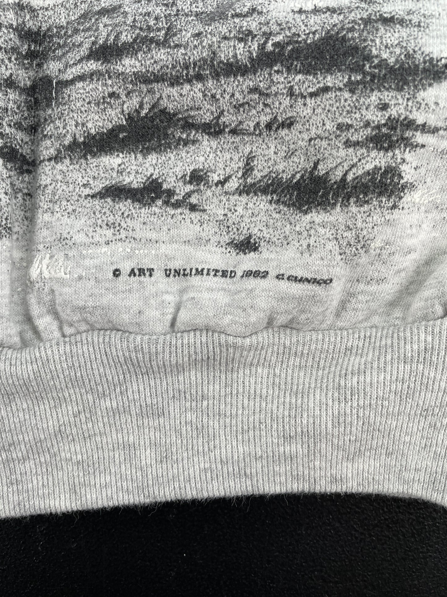 90's DOOR COUNTY WOLF Made in USA Size L Vintage Animal Sweat-Shirt / E2543S