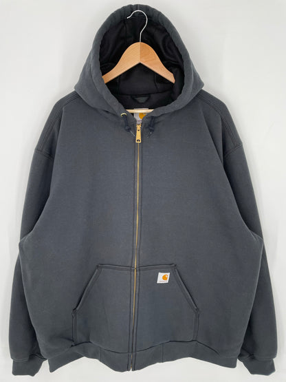 Vintage CARHARTT Double Face Size XXL Zip-up Hoodie Sweat-Shirt / K9426