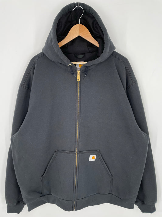 Vintage CARHARTT Double Face Size XXL Zip-up Hoodie Sweat-Shirt / K9426