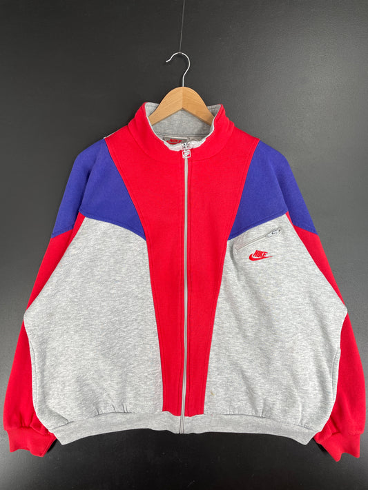 90's NIKE Silver Tag Size XL Vintage Zip-up Sweat-shirt / E3190S