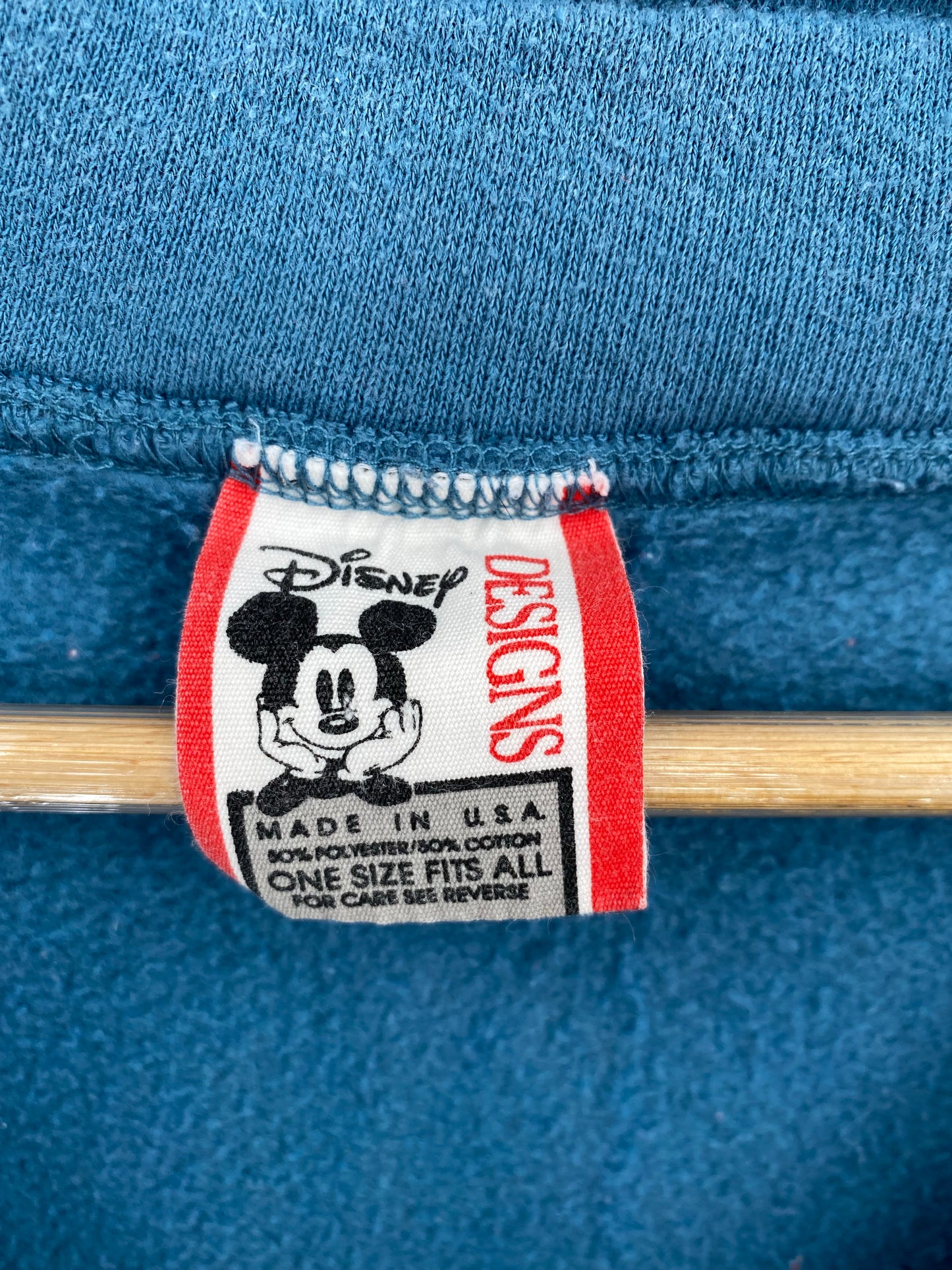 90’s DISNEY MICKEY Made in USA Size L Vintage Half Zip Sweat-shirt / K8536