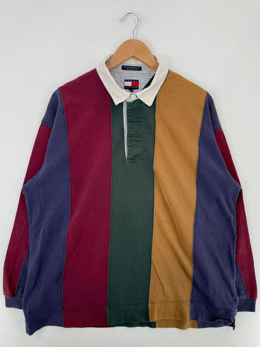 90's TOMMY HILFIGER Size XL Vintage Rugby Shirt / G3369R