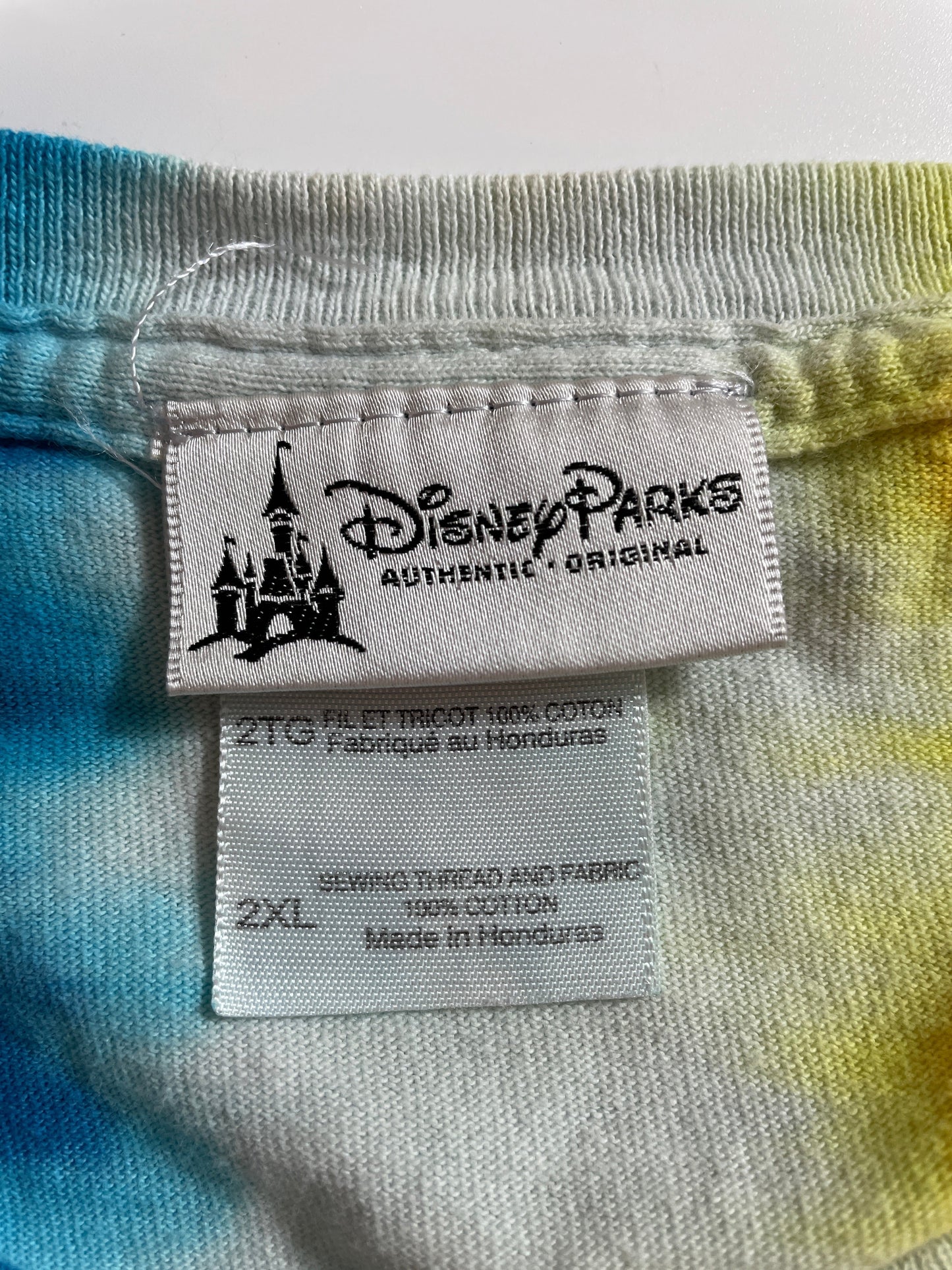 2013 DISNEY Size XXL Tie-dye Vintage T-Shirt / E376