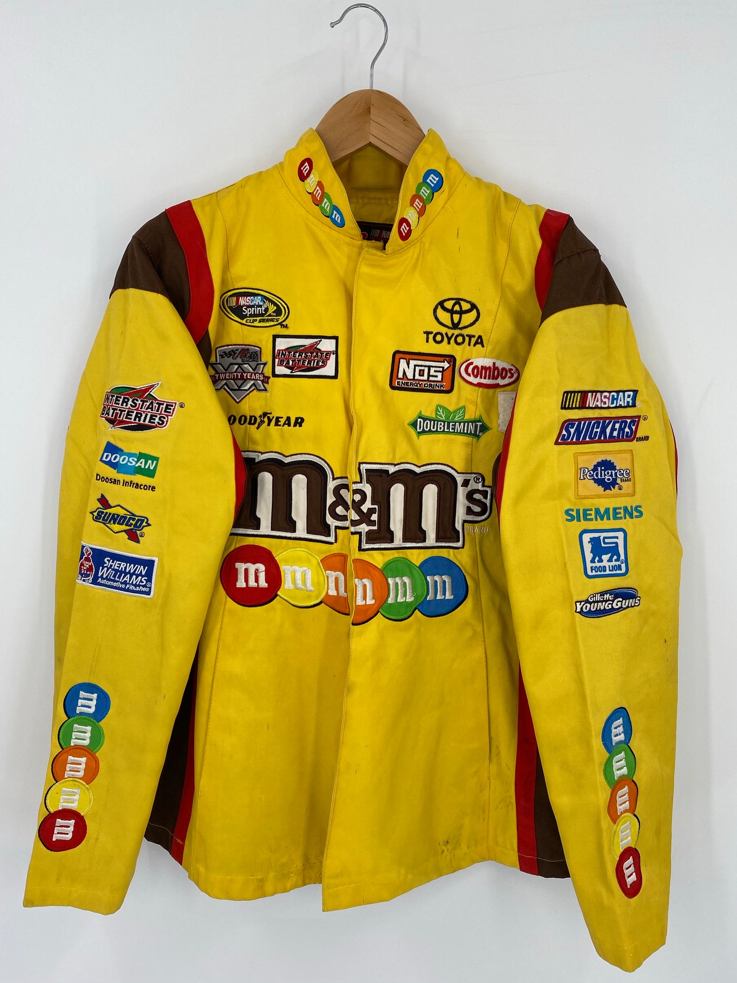 Vintage NASCAR M&M'S KYLEBUSCH Size Ladies XL Racing Jacket/ K6683