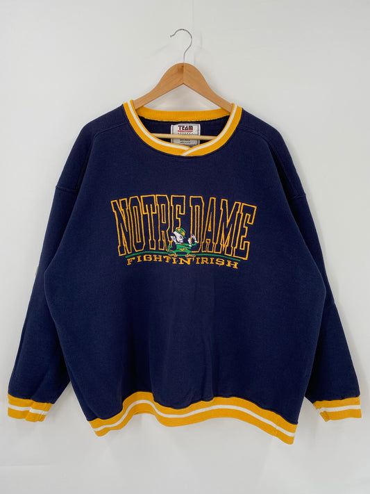 90’s NOTRE DAME Made in USA Size XXL Vintage Sweat-Shirt / K4175