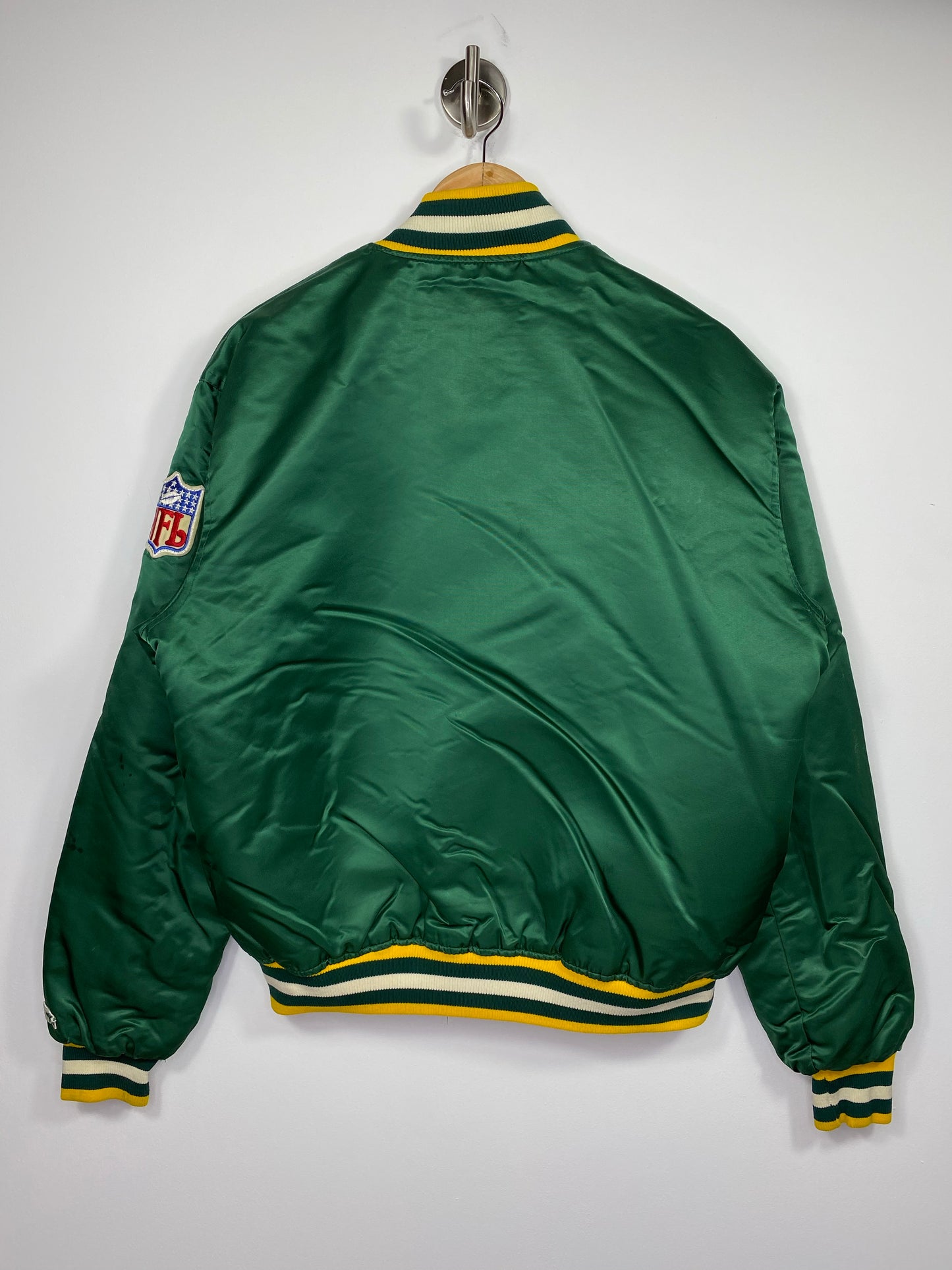 90's Starter x Packers Made in USA Vintage NFL Padded Nylon Jacket / 5031