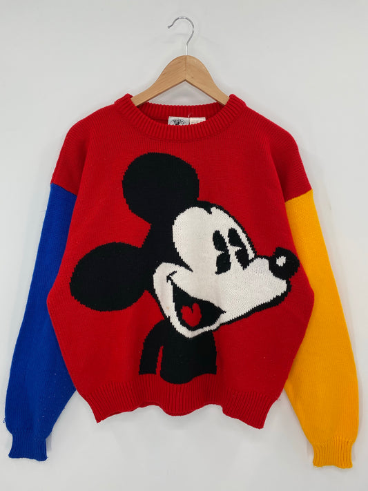 90's DISNEY MICKEY Size XL Vintage Knitwear / K7088