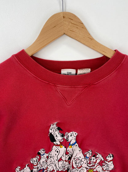 00' DISNEY 101 DALMATIANS Size XL Vintage Sweat-Shirts / A444