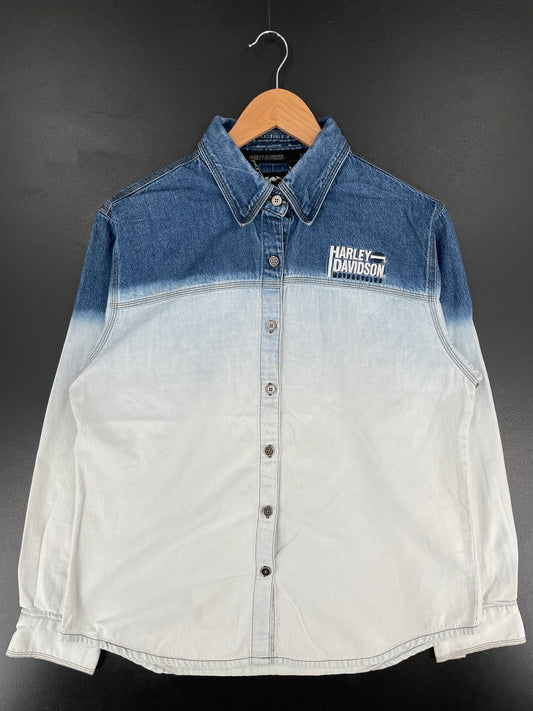 00' HARLEY DAVIDSON Size L Vintage Button Down Shirt / E6359B