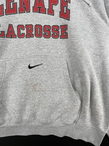 00' NIKE LENAPE LACROSSE Size XXL Vintage High School Hoodie Sweat-Shirt / A2889