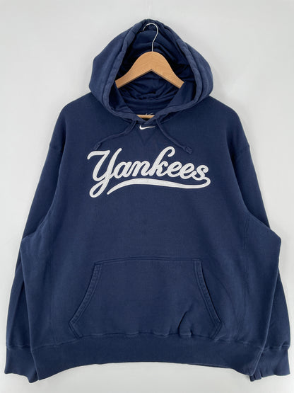Vintage NIKE x NEW YORK YANKEES Size XXL MLB Hoodie Sweat-Shirt / E3077S