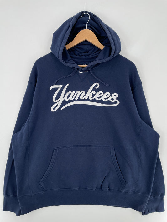 Vintage NIKE x NEW YORK YANKEES Size XXL MLB Hoodie Sweat-Shirt / E3077S