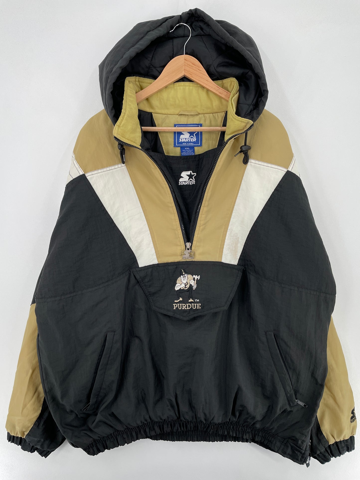 90’s STARTER x PURDUE BOILERMAKERS Size XXL Vintage Padded Nylon Jacket / E768
