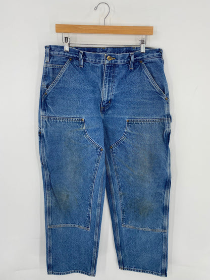 Vintage CARHARTT Size W34xL29 Double Knee Duck Pants / A8505