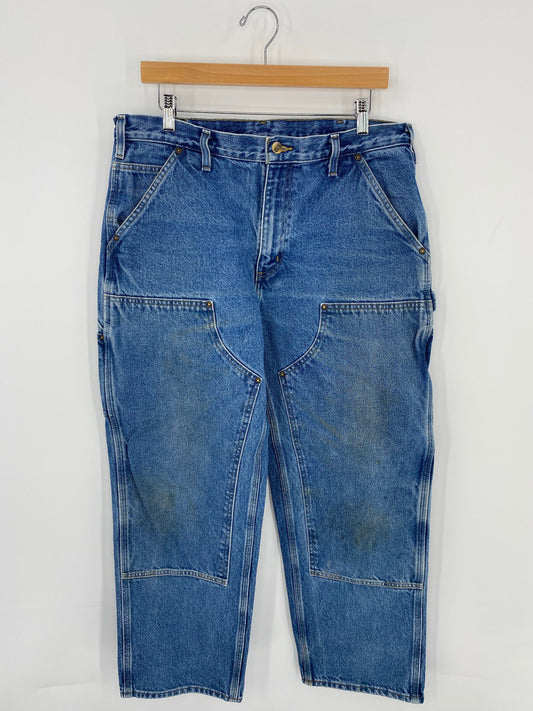 Vintage CARHARTT Size W34xL29 Double Knee Duck Pants / A8505