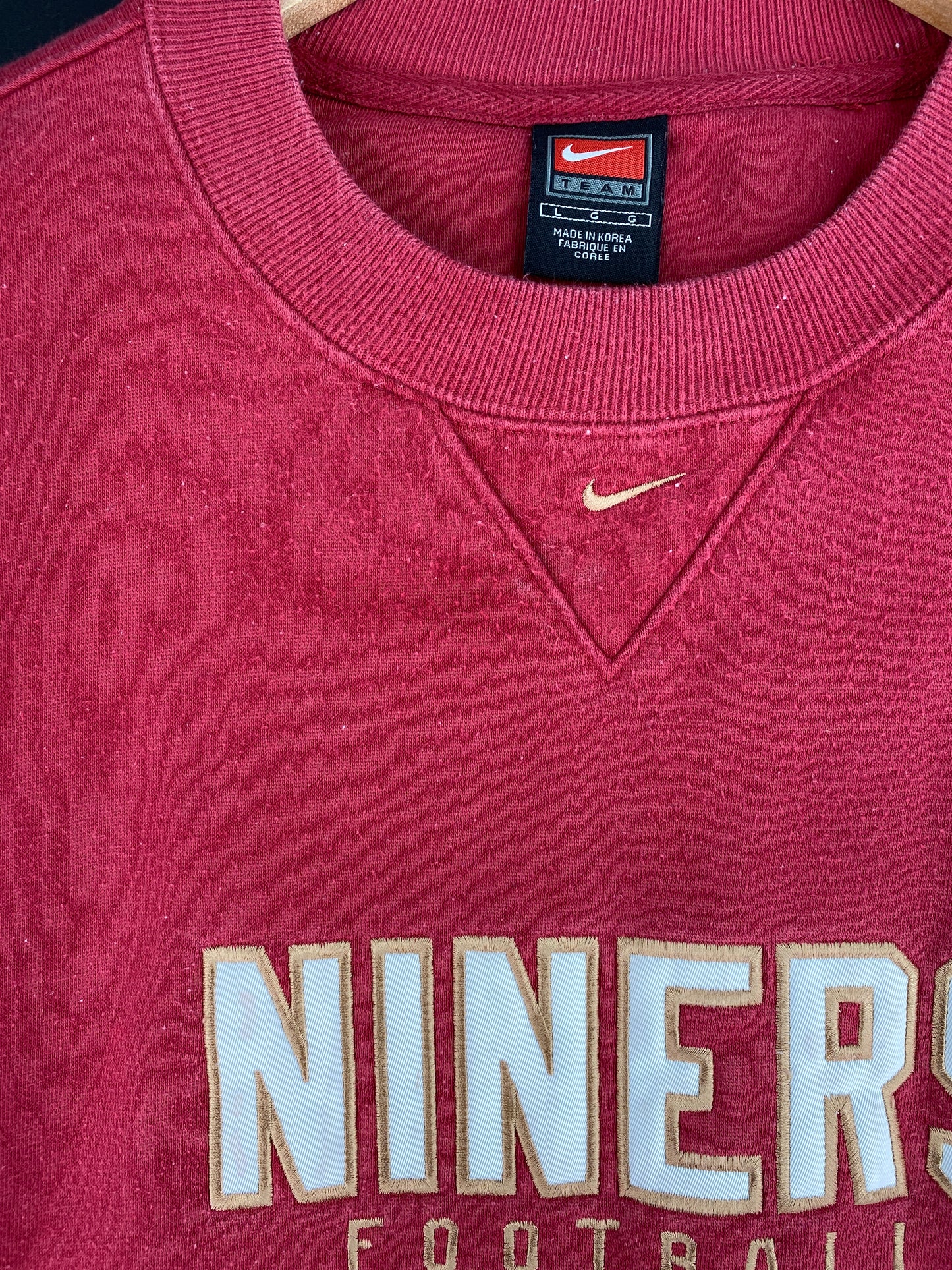 00' NIKE SAN FRANCISCO 49ERS Size L Vintage NFL Sweat-Shirt / A3522