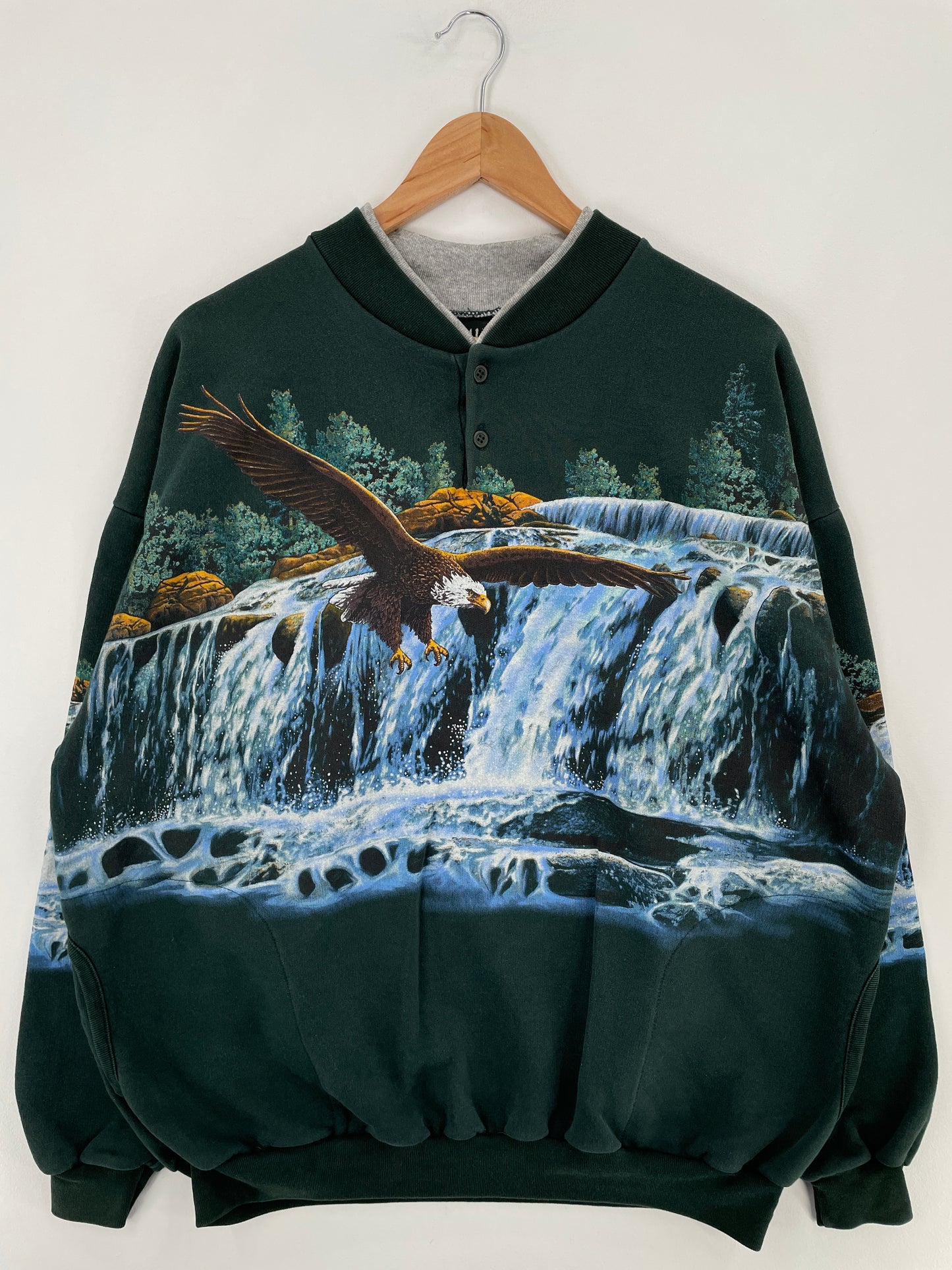 90's EAGLE Made in USA Size XXL Vintage Animal Sweat-Shirt / E1371S