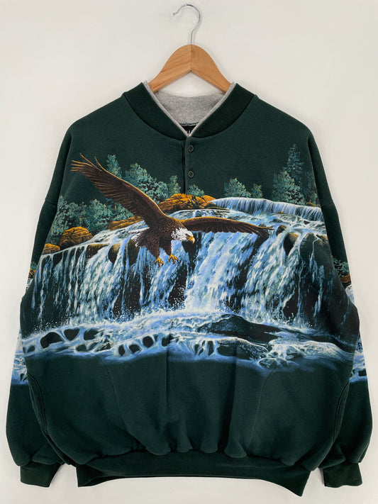 90's EAGLE Made in USA Size XXL Vintage Animal Sweat-Shirt / E1371S