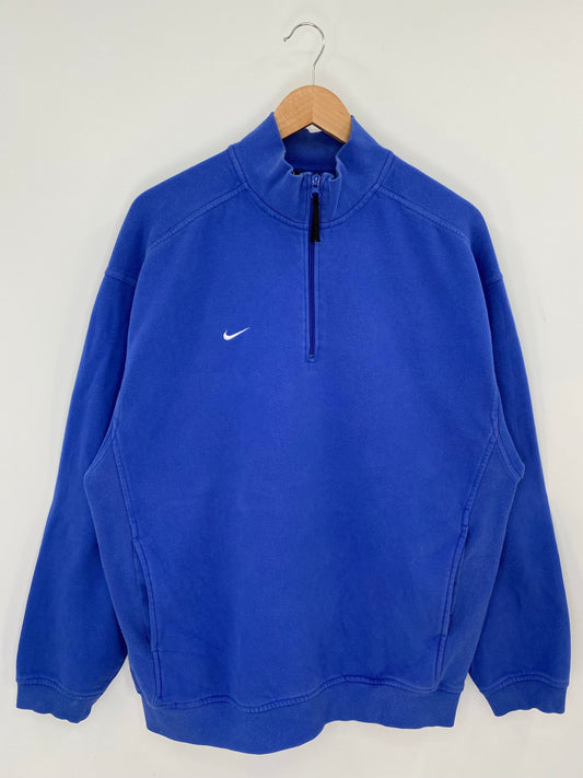 00' NIKE Size L Vintage Half Zip Sweat shirt / K8352