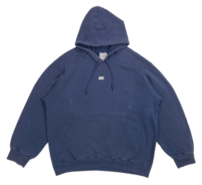 90's Nike Center Mini Logo Vintage Hoodie Sweat-Shirt / 4190