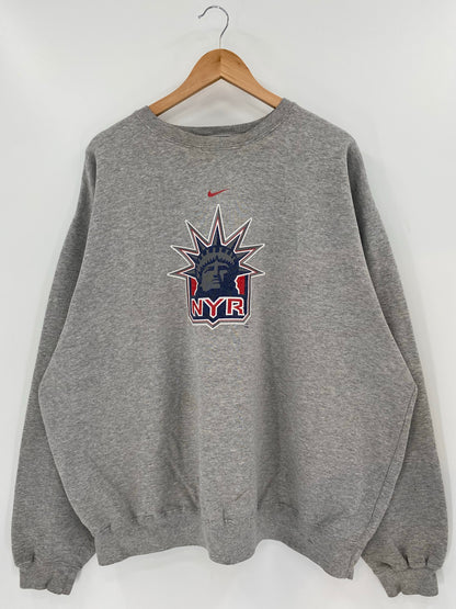 00' NIKE NEW YORK RANGERS Size XXL Vintage NHL Sweat-shirt / K6393